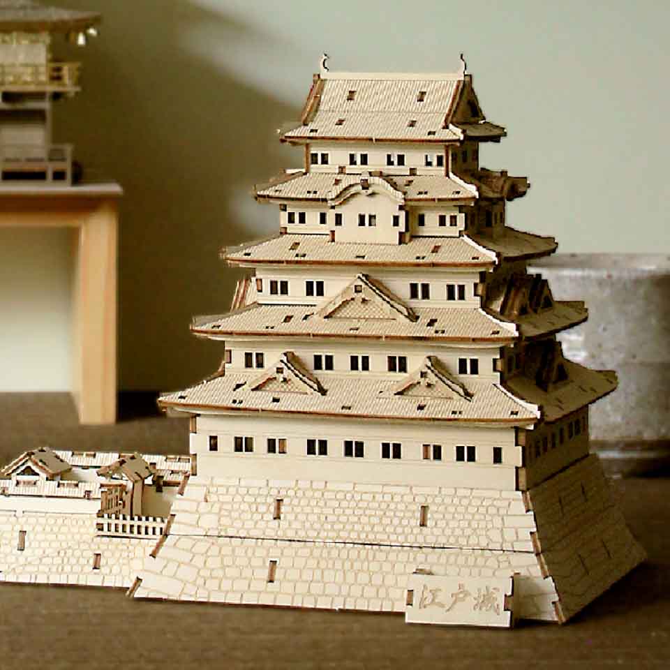 木製立体パズル「江戸城」