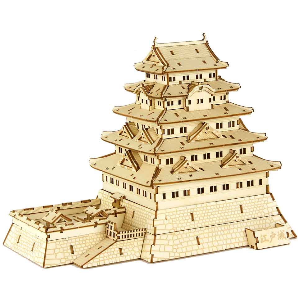 木製立体パズル「江戸城」