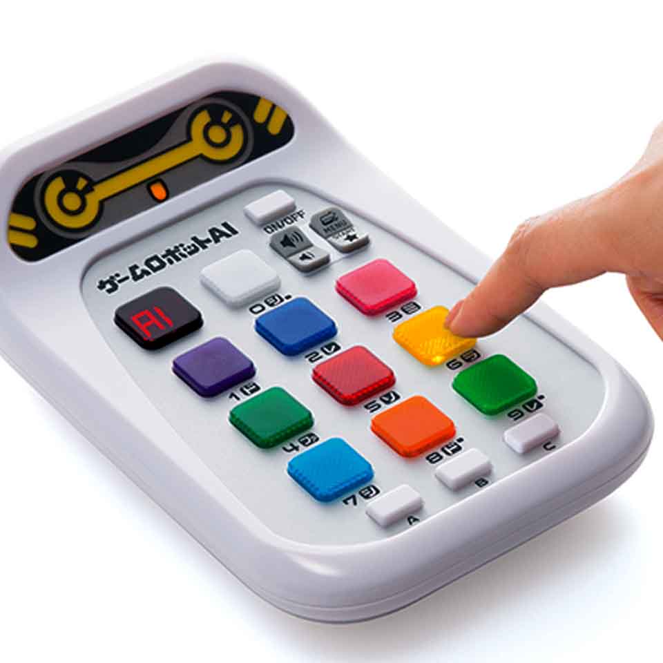 光と音で脳を刺激する脳トレゲームロボット「ゲームロボットAI」