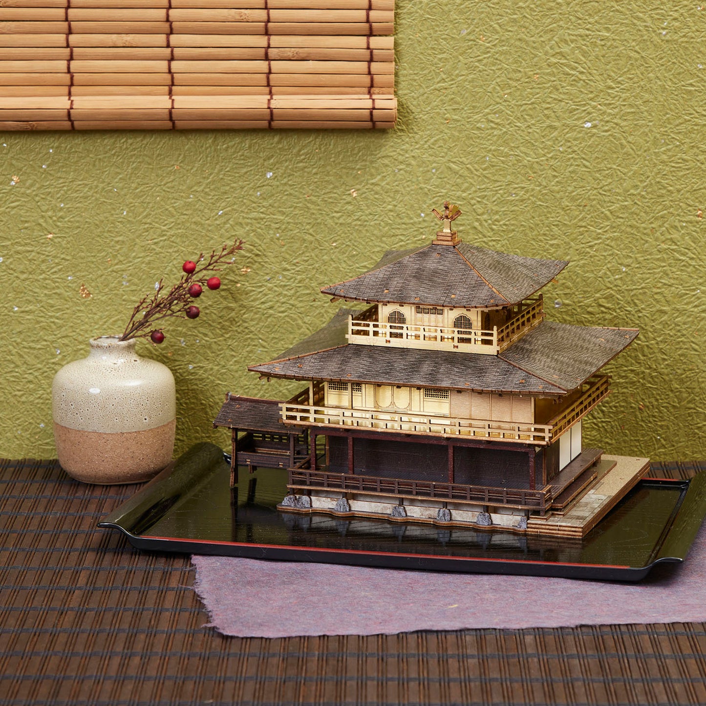 木製立体パズル「金閣寺」カラーVer