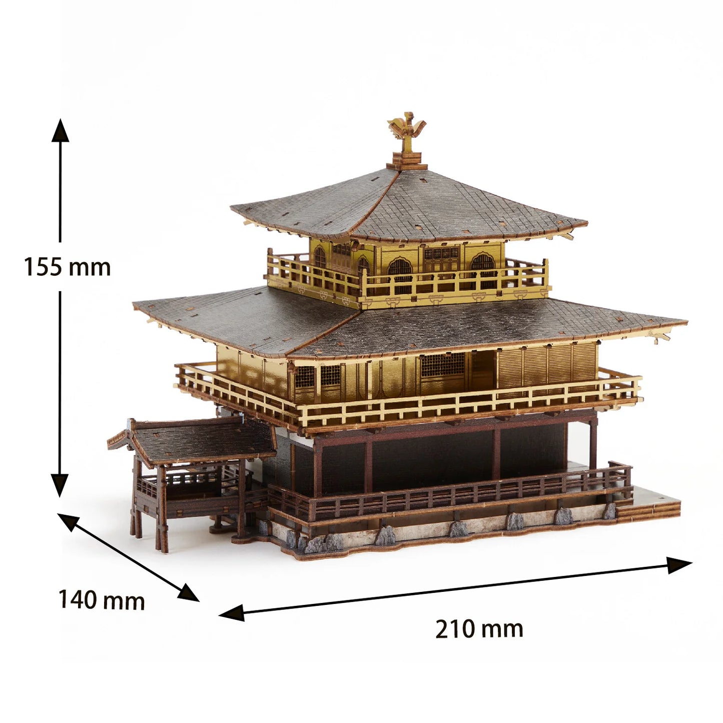 木製立体パズル「金閣寺」カラーVer