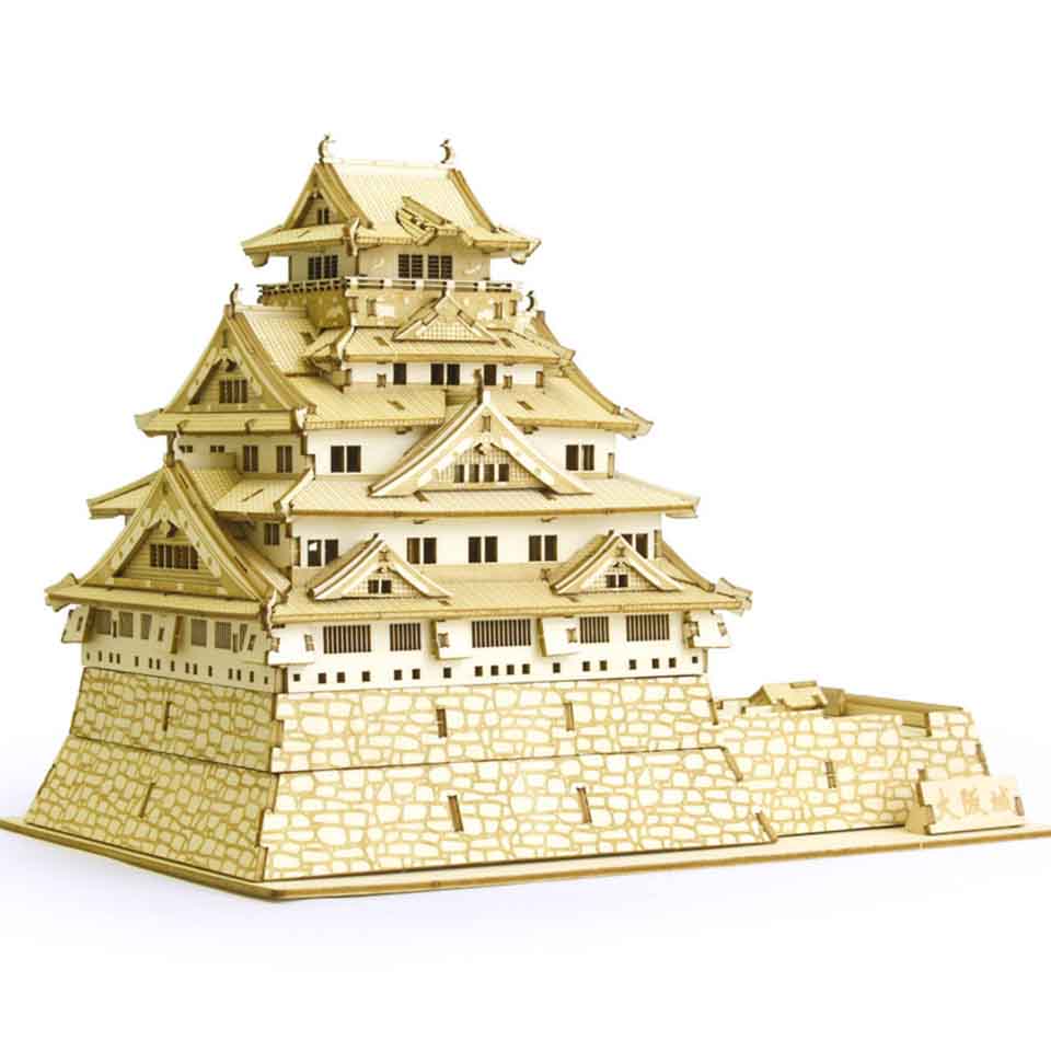 木製立体パズル「大阪城」