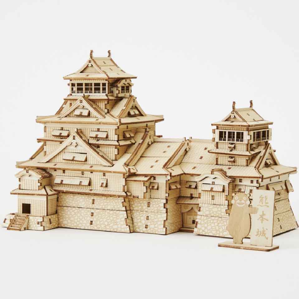 木製立体パズル「熊本城」