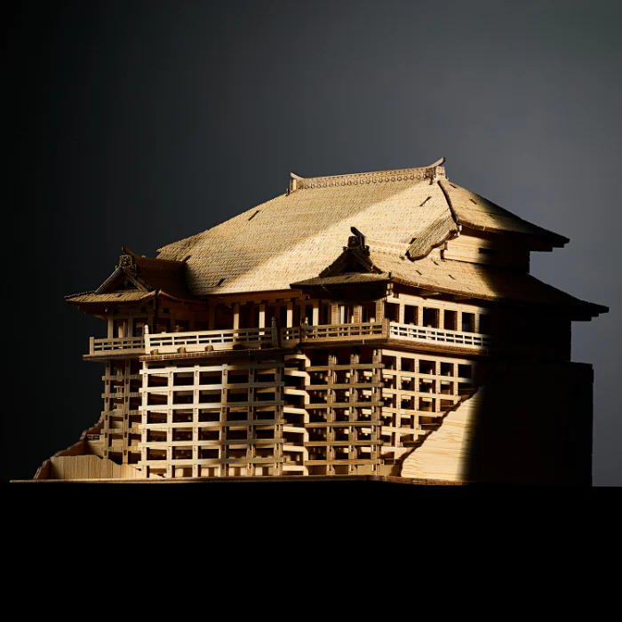 竹製３Dクラフトアート　「京都 清水寺」