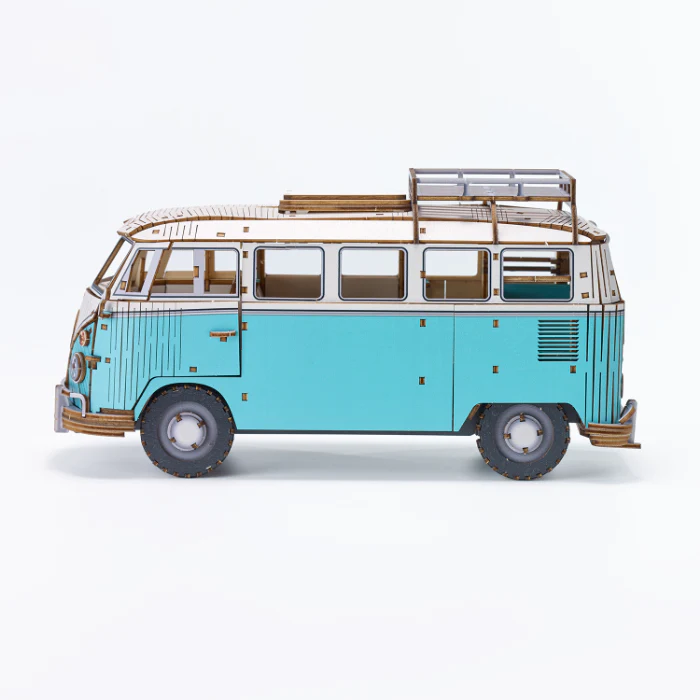 3Dクラフトアート「フォルクスワーゲン T１キャンパーバン」レッド・グリーン